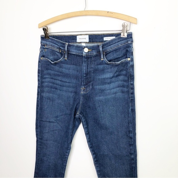 Frame Samir’s Le high skinny crop dark wash jeans - Picture 4 of 11